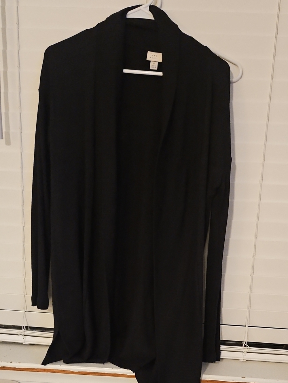 a new day Black Open-Front Long Cardigan